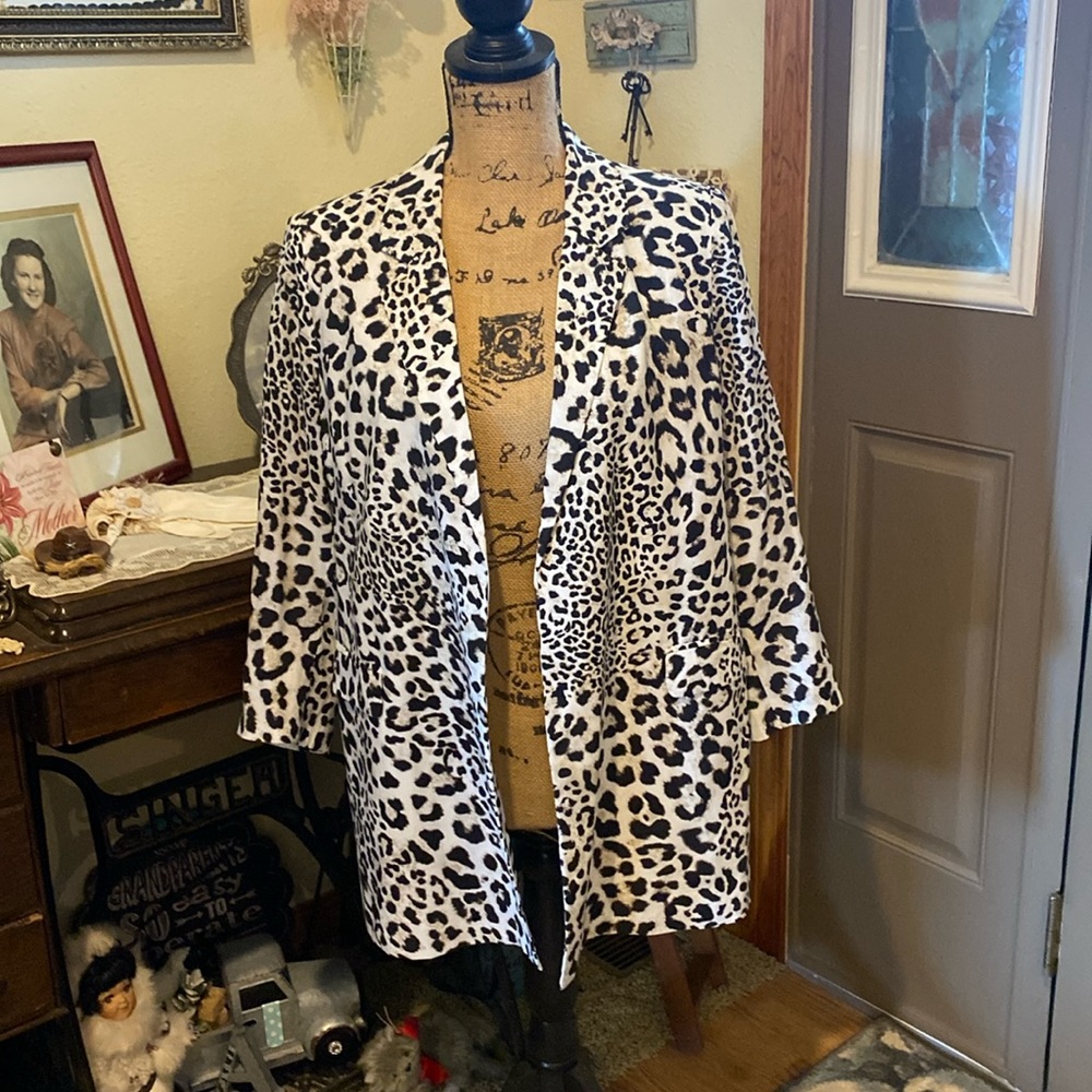 Chico’s animal print blazer/ jacket